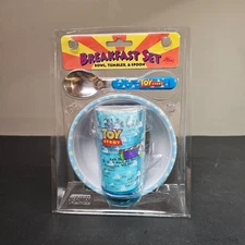 NOS Toy Story Breakfast Set Bowl Cup Spoon Vintage 1990s Zak Designs