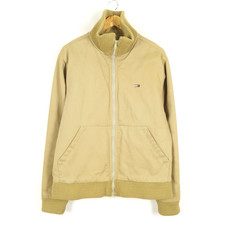 Giacca bomber uomo Tommy Hilfiger taglia M beige full zip cotone isolato