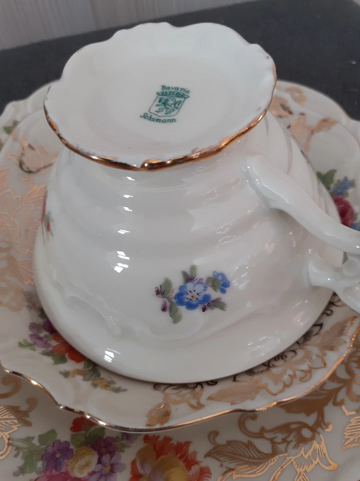 service à café 3 pièces PORCELAINE ROYALE BAVARIA- rareté, pièce de collection - Photo 4/4