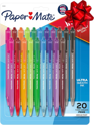 Inkjoy 100RT Retractable Ballpoint Pens, Medium Point (1.0Mm), Assorted Colors,