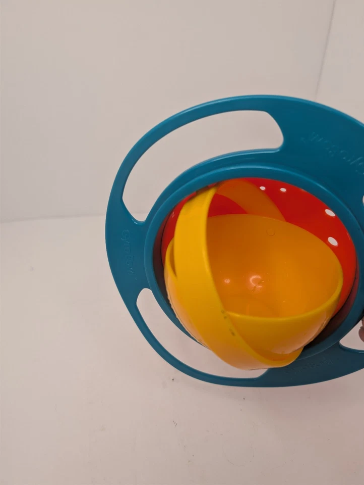 Giroscopio con Tapa, 360 Resistente a Derrames, para Bebé y Niños, Naranja/Verde azulado Foto 4 de 4