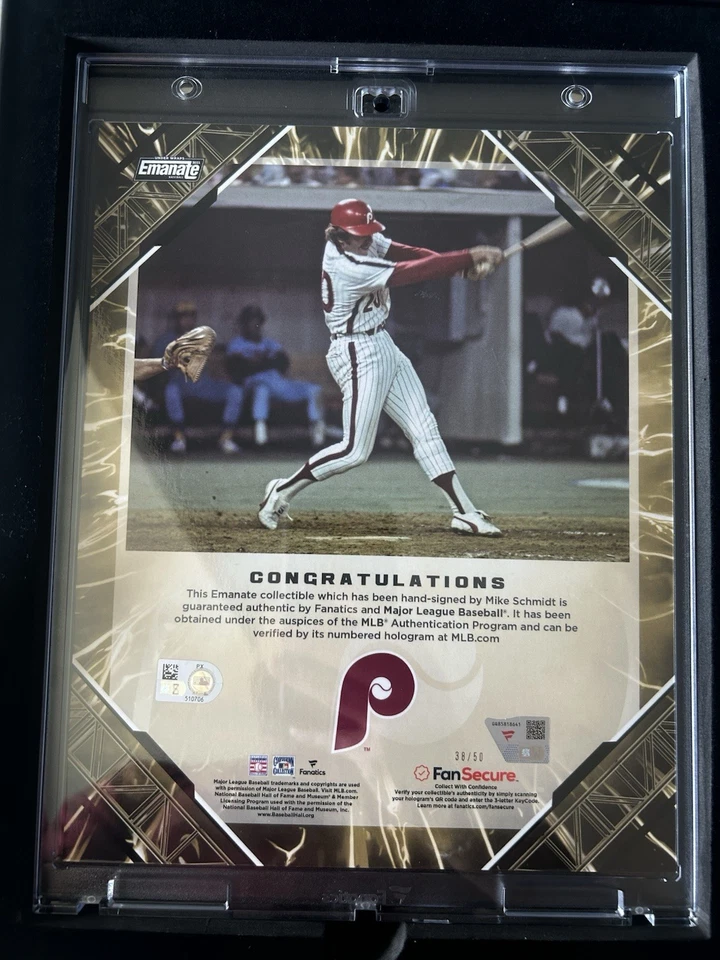 2025 Under Wraps Fanatics Emanate Mike Schmidt Gold Auto 38/50 Phillies HOF! - Image 2 of 2