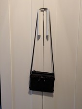Brighton Emma Black Pebbled Leather small bag magnetic zip closure crossbody
