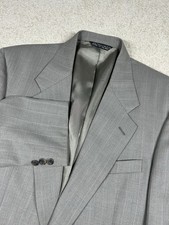 Vintage Christian Dior Blazer Striped 42 Wool Beige Jacket Sport Coat USA MADE