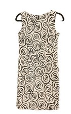 Sleeveless Fitted Dress Barn Dress Black & White Size 4 Zippered Back