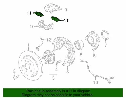Genuine GM 2014-2017 Buick Encore Rear Disc Brake Pads Set With Clips 42518441 - Изображение 2 из 2