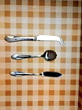 Set of Three (3) Heritage Mint Ltd Safrano Stainless Specialty Butter  Etc.