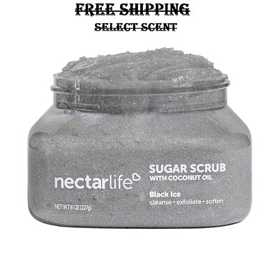 Sugar Scrub, Black Ice Body Scrub, Exfoliating Bump Eraser Scrub, Pre-Shave 8 oz