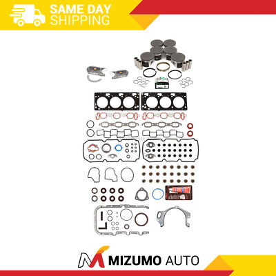 Full Gasket Set Pistons Bearings Fit 05-06 Chrysler 300 Dodge Magnum 3.5 SOHC
