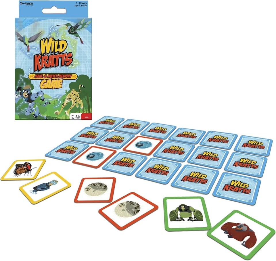 Pressman Wild Kratts Make A Match in Box Game - Image 2 of 3