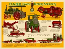Case Power Farming Machinery New Metal Sign: Steam Tractor - Large Size