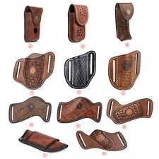 TOURBON Leder Klappmesser Tasche Gürtel Holster Messer Klinge Schutzhülle