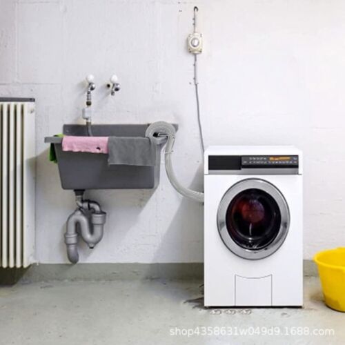 Manguera flexible lavadora gancho lavado drenaje tubo soporte lavandería - Imagen 1 de 5