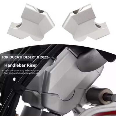 For DUCATI DESERT X Motorcycle Riser Drag Handle Bar Clamp Extend Adapter Kit