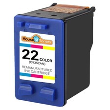 Cartuchos de tinta 2PK compatibles con HP 21 C9351AN negro 22 C9352AN FAX 1250 3180