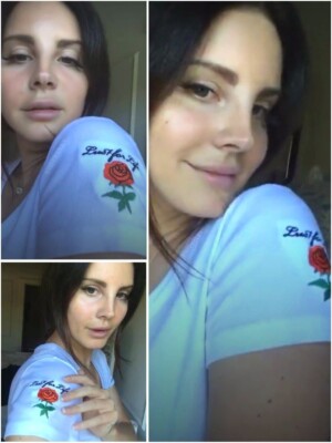 RARE HTF Official Lana Del Rey LDR White ROSE Tee Top Shirt LUST