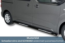 Schwellerrohre SCHWARZ Design für OPEL Vivaro Bj.19- & Zafira Life Bj.20- L2 TÜV