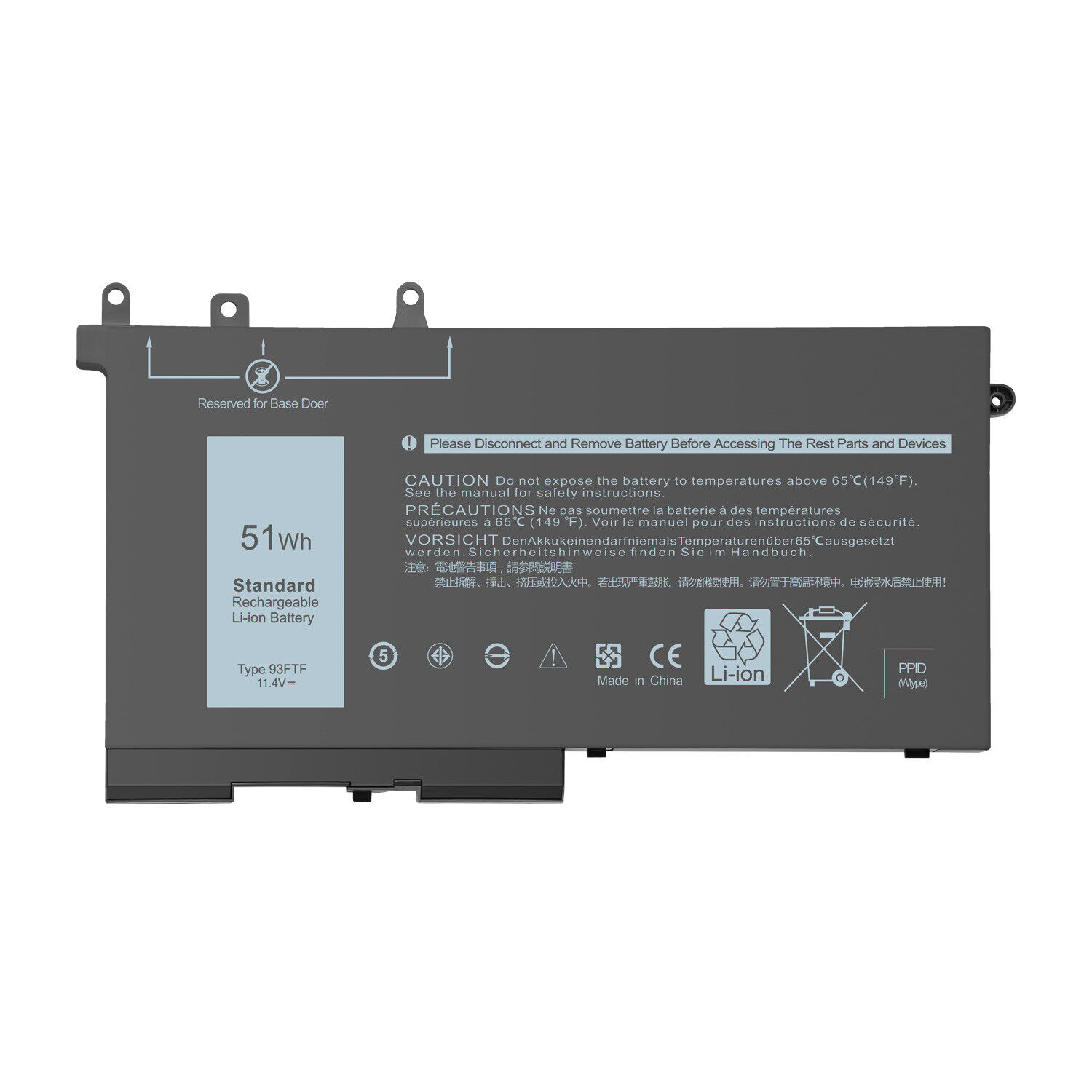 93FTF Battery For Dell Latitude 5280 5480 5580 5590 5490 5288 5290 5488 Notebook