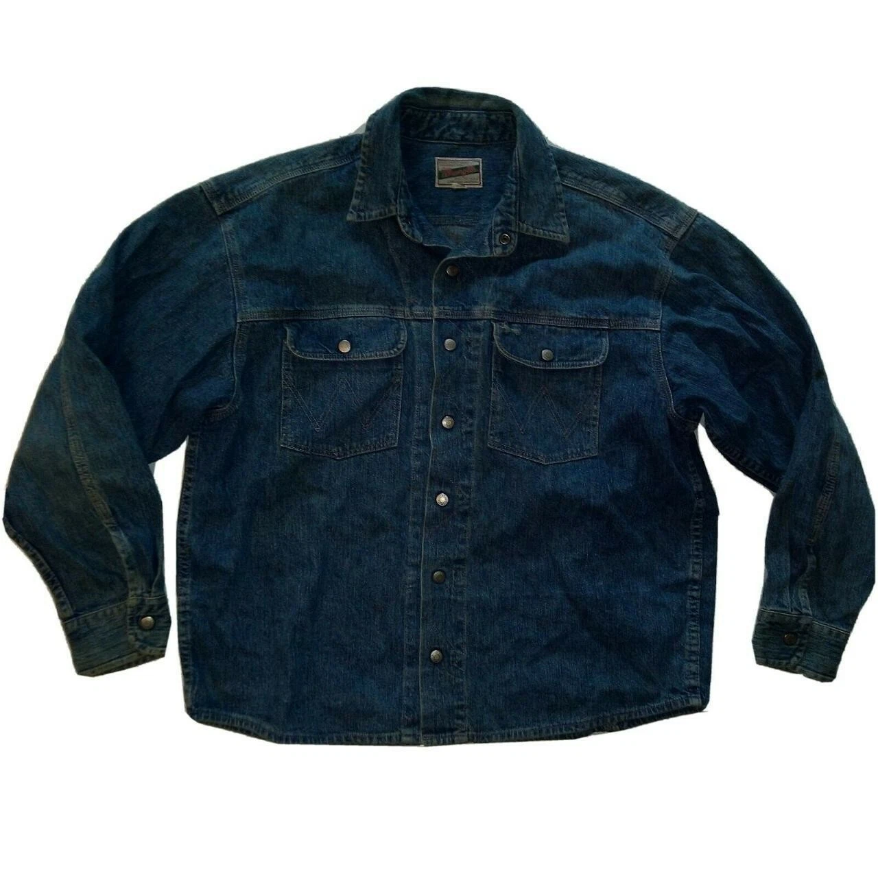 Wrangler denim jacket. Medium mens trucker shirt blue. M5307-00 -3