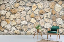 3D Stone Rock Wall Wallpaper Wall Mural Removable Self-adhesive Sticker1435
