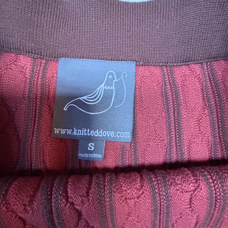 Saia de malha feminina Dove mistura de algodão malha pequena marrom marrom - Imagem 2 de 4