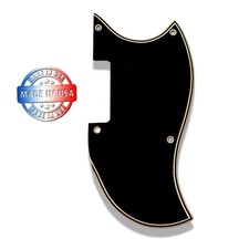 USA Made 5 Ply Black/Cream WIDE BEVEL Pickguard for Epiphone EB-3 Bass 4 SCREW