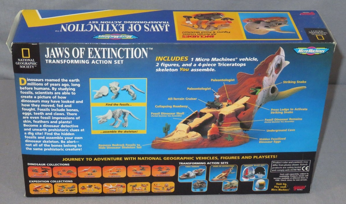 Micro Machines National Geographic JAWS OF EXTINCTION Transforming