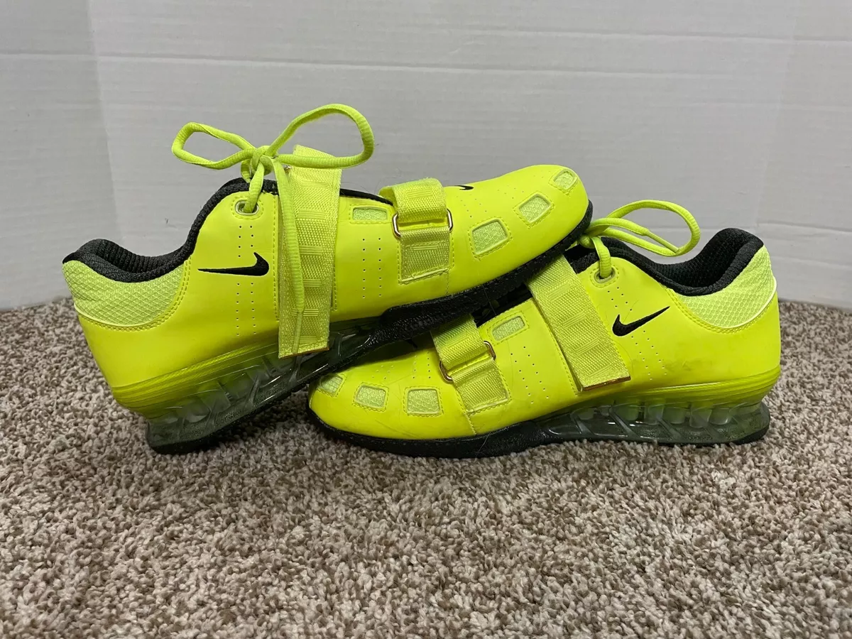 Nike Romaleos 2 Weightlifting Shoes Men s Size 10 Volt Green Black 476927 730