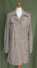 Kookai Beige Soft Leather Trench Style Pea Coat Jacket Size 44 / 16