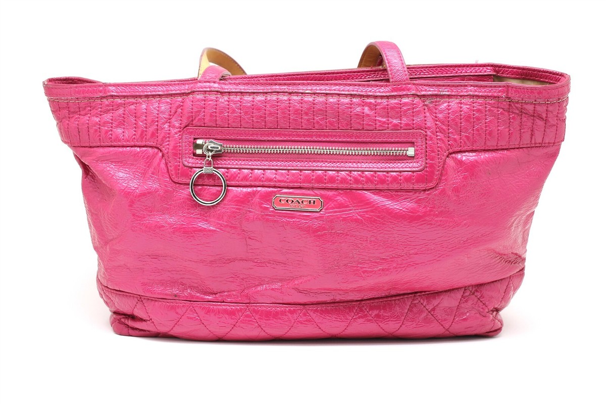 COACH Quilted Pink Leather Shoulder Hobo Bag 18674 | eBay