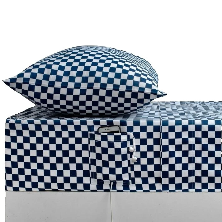 Ropa de Cama a Cuadros De Satén de algodón