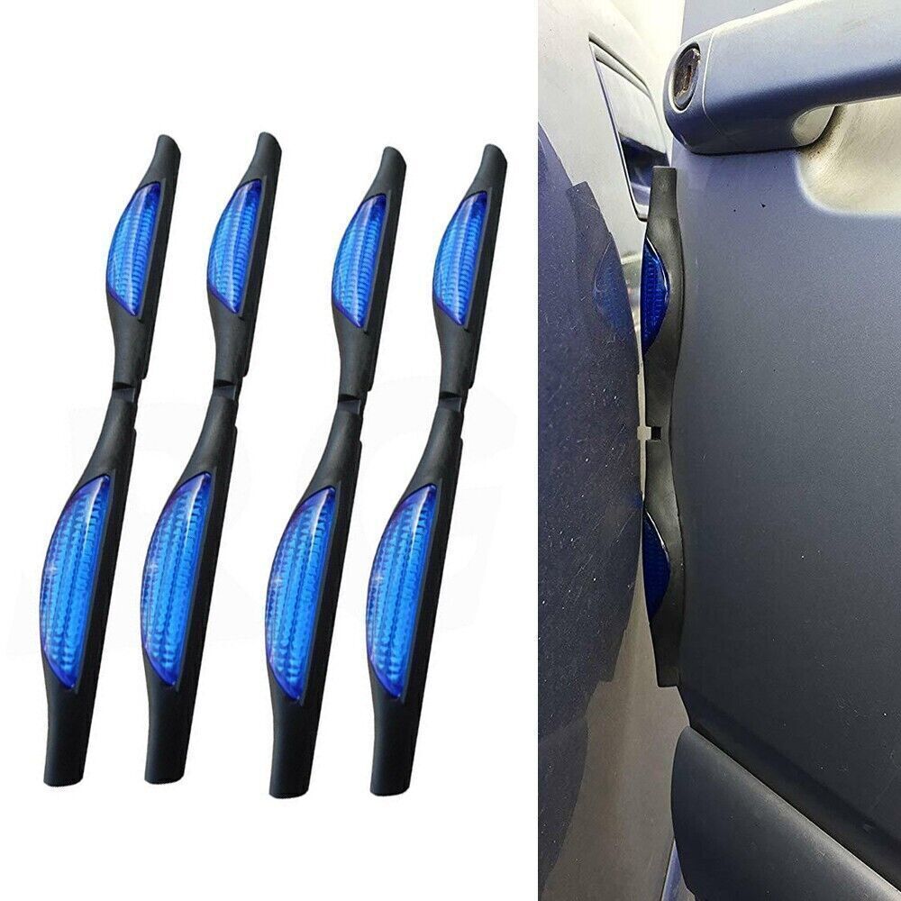 Blue Car Door Guard Protector Edge Reflector Strip Anti-Scratch Auto Accessories
