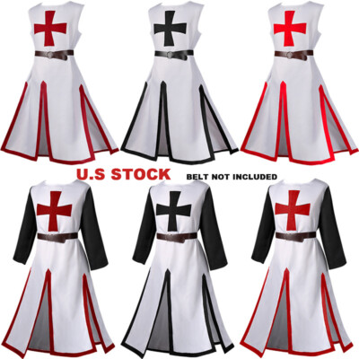 Medieval Tunic Renaissance Costume Knight Cosplay Viking LARP SCA Men Size S-3XL