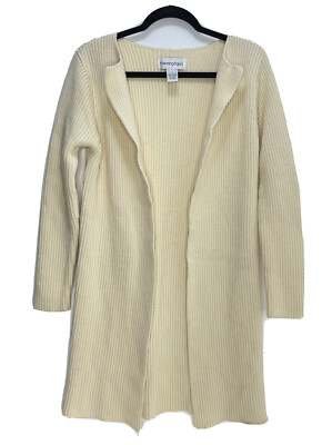 Vintage Bloomingdales Long Wool Cardigan Duster Rib Knit Sweater Small Hong  Kong