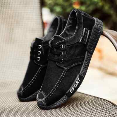 scarpe da ginnastica uomo basse comode nero casual pelle sintetica