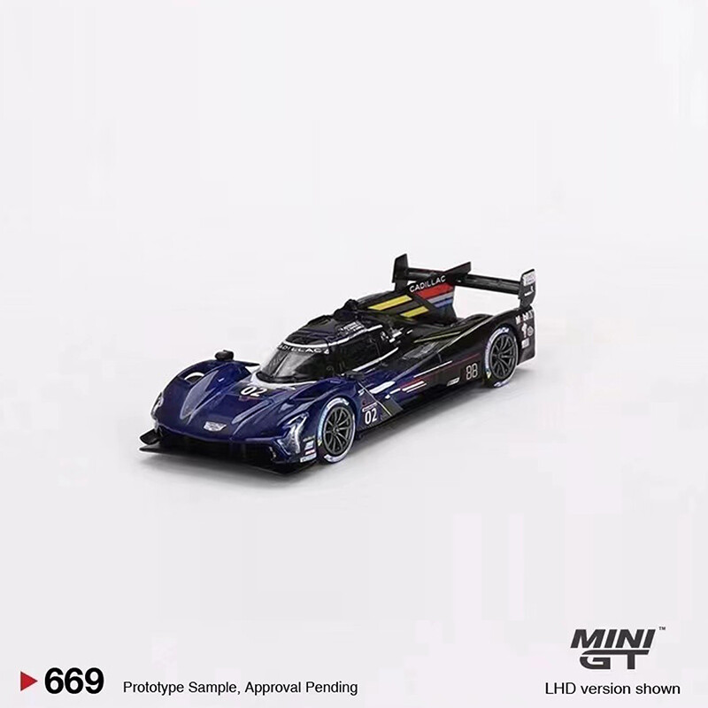 MINIGT 1:64 Model Car Cadillac Series.R #02 Racing 2023 Metal Sport Vehicle #669