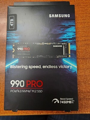 Samsung - 990 PRO 4TB PCIe Gen 4 x4 NVMe (MZ-V9P4T0B/AM)