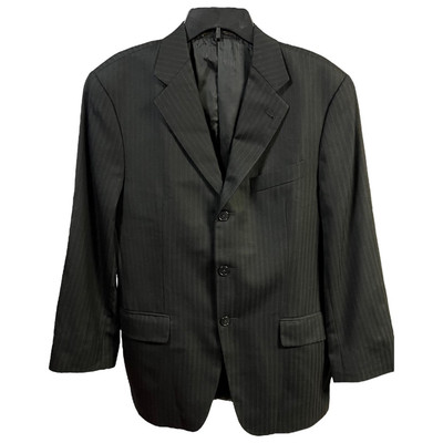 Joseph Abboud American Soft Mens 3 Button Suit Jacket Gray Pinstripe Short 40S