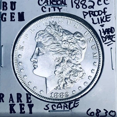 1882 CC BU GEM MORGAN SILVER DOLLAR UNC MS+++ U.S. MINT RARE KEY COIN 6830