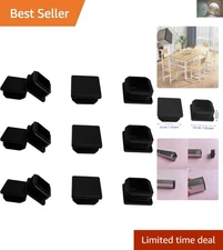 12 Pack 1.25 Inch Anti-Scratch Square Plastic Plugs for Home & Outdoors