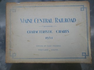 Maine Central Railroad Characteristic Charts 1951 Office Chief Engineer Portland