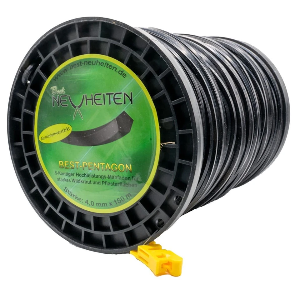 Fünfeckiger Mähfaden 4,0 mm 150 m Aluminiumverstärkt BEST-PENTAGON "unser Neuer"