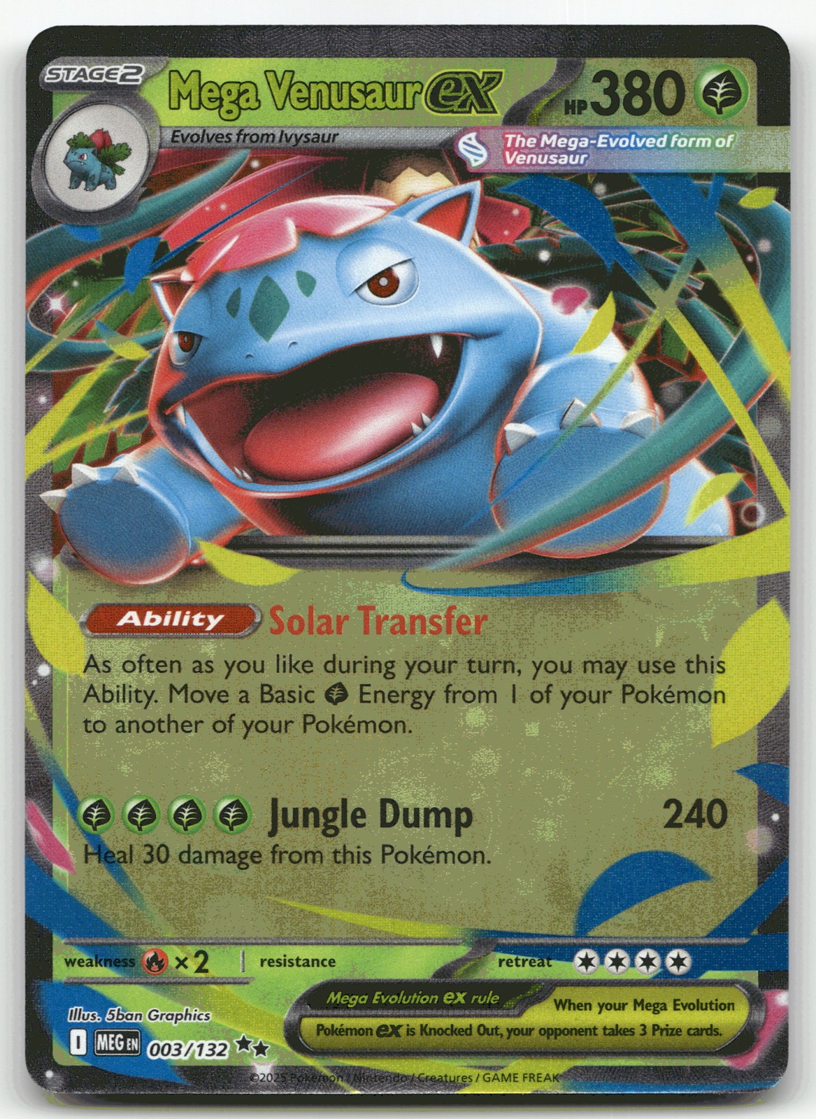Mega Venusaur ex - Double Rare ME01: Mega Evolution 003/132 NM