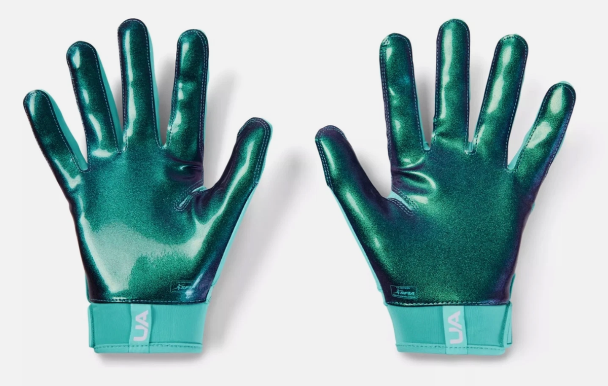 Under Armour Spotlight Glue Grip Football Gloves, Adult, XL