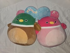 Squishmallow 8 Avery Della Set Pink Mallard Duck Walgreens Exclusive NWT