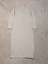Reformation Jeans Dress Womens Small Gray Stein Henley Shirt Organic Cotton 
