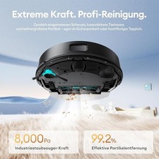 Ultenic T20 Pro Saugroboter mit Wischfunktion 8000Pa Kehrroboter AI Staubsauger