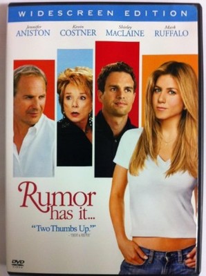 Rumor Has It On DVD With Jennifer Aniston Comedy  Very Good E65