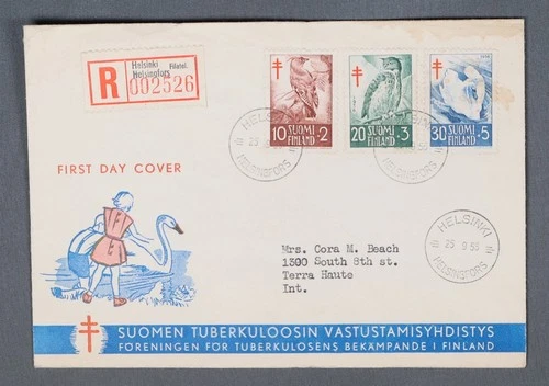 MayfairStamps Finland FDC 1956 Tuberculosis Bird Combo First Day Cover aax_18117
