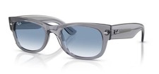 RAY BAN 0832S 55 68463F Sunglasses Gray Transparent/Blue Gradient